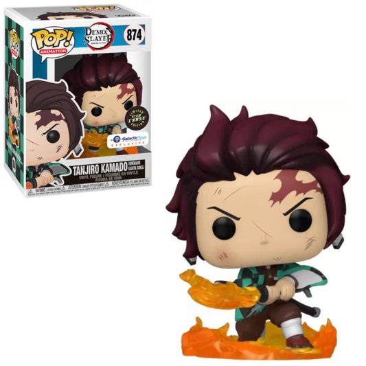 Funko POP ! Demon Slayer #874 Tajiro Kamado with flaming blade Glow Chase